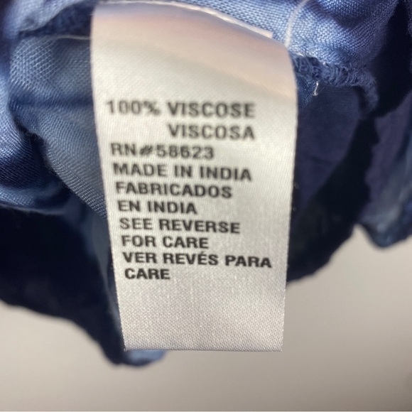 CLAUDIA Richard Tie Dye Boho Floral Lace Blouse XL Blue - Picture 8 of 11